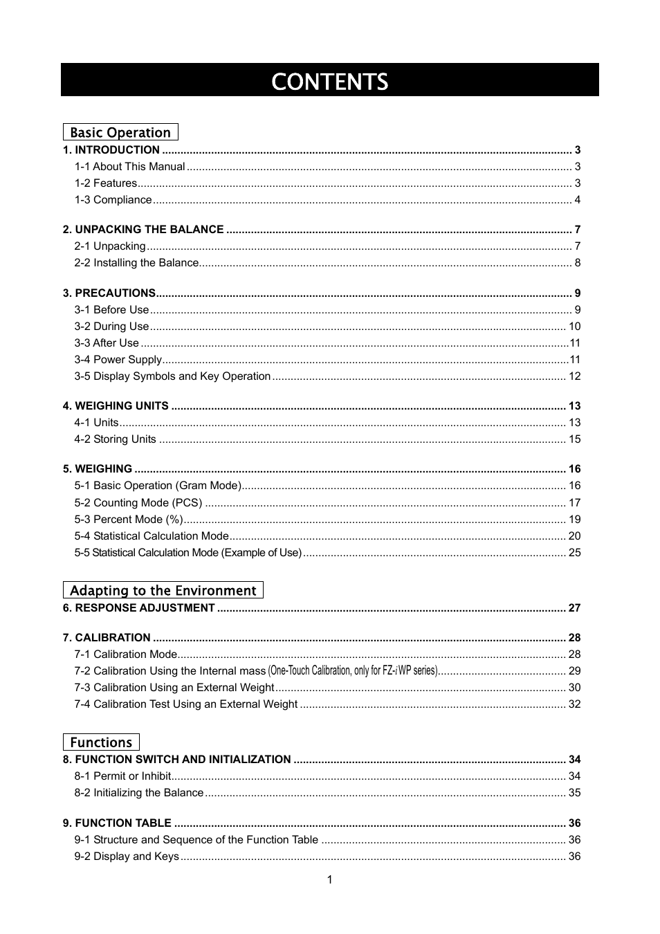 A&D Weighing FX-3000iWP User Manual | Page 3 / 80