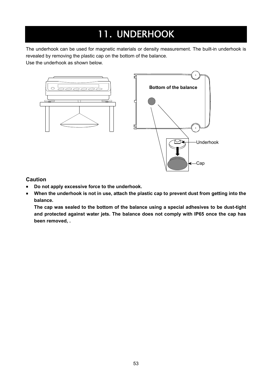 Underhook | A&D Weighing FX-3000iWP User Manual | Page 55 / 80