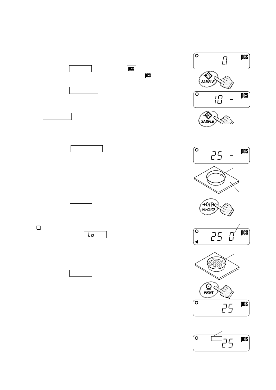 7. counting mode (pcs) | A&D Weighing EW-12Ki User Manual | Page 12 / 43