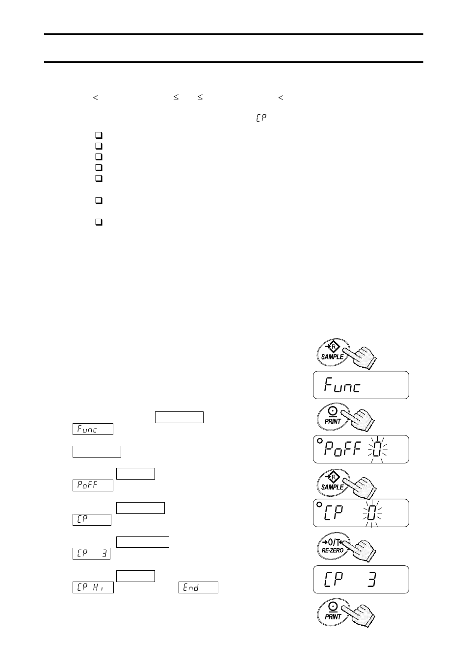 Comparator, Func poff 0 cp 0 cp 3, 1. setting example | A&D Weighing EW-12Ki User Manual | Page 14 / 43