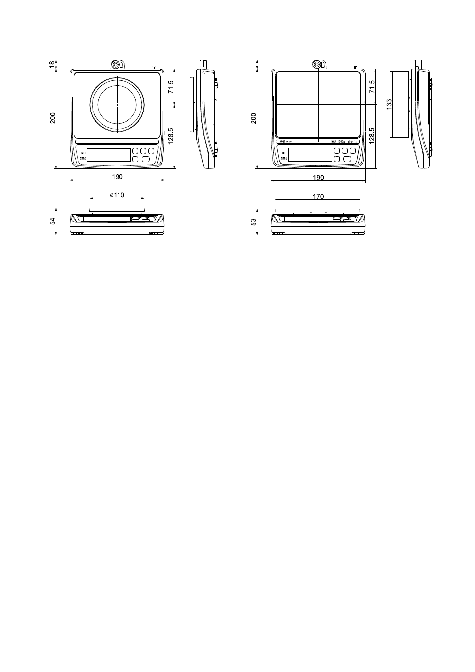 4. dimensions | A&D Weighing EW-12Ki User Manual | Page 40 / 43