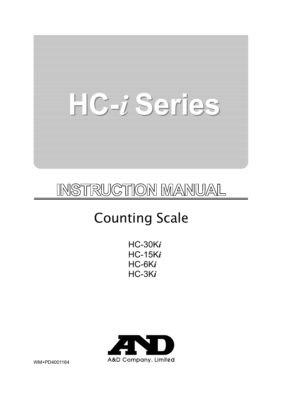 A&D Weighing HC-3Ki User Manual | 60 pages