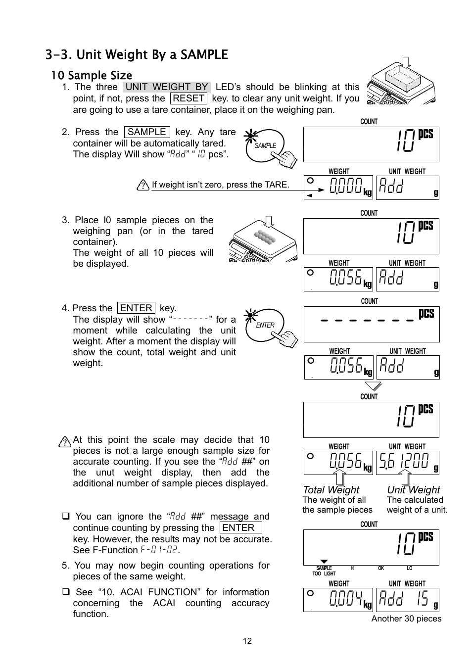 Add 000, Add 8 15 | A&D Weighing HC-3Ki User Manual | Page 14 / 60