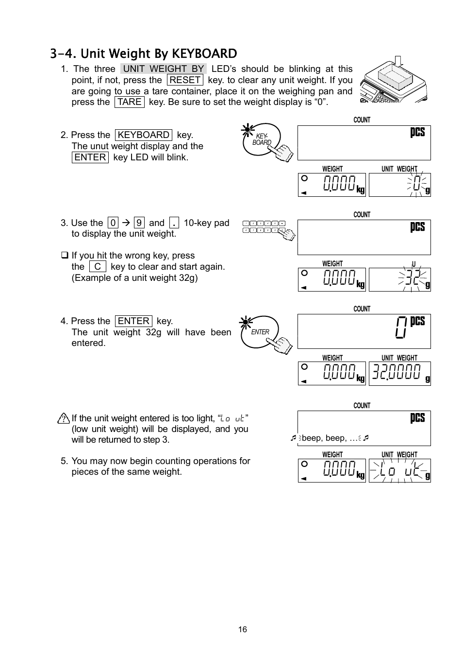 Alo 0 ut 0 00 | A&D Weighing HC-3Ki User Manual | Page 18 / 60