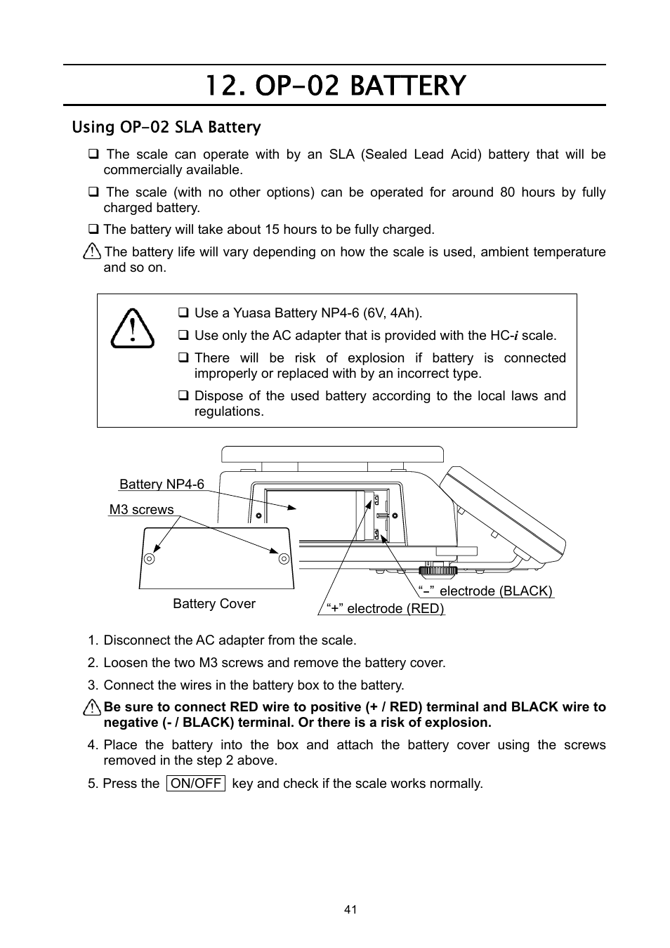 Op-02 battery | A&D Weighing HC-3Ki User Manual | Page 43 / 60