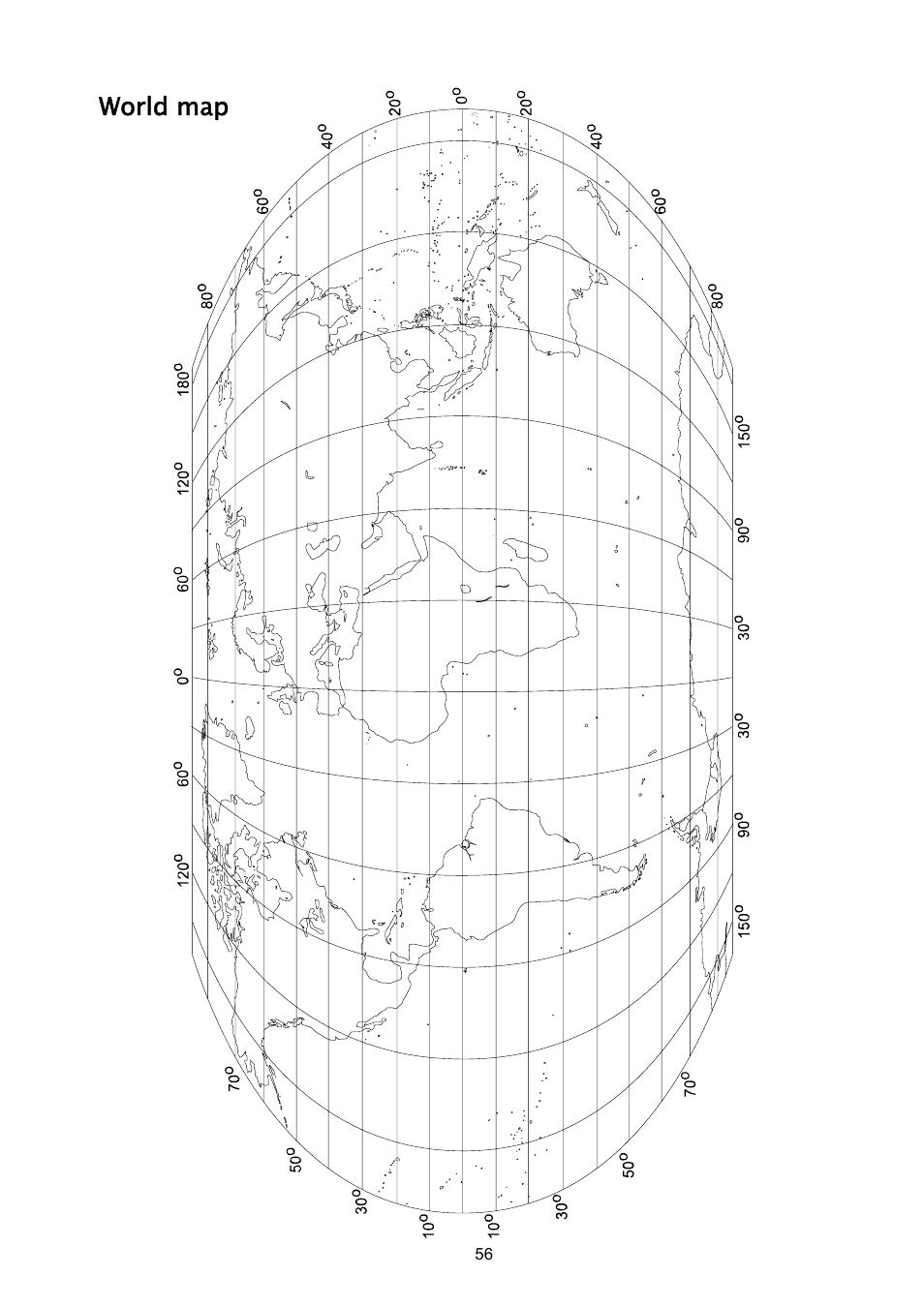 World map | A&D Weighing HC-3Ki User Manual | Page 58 / 60