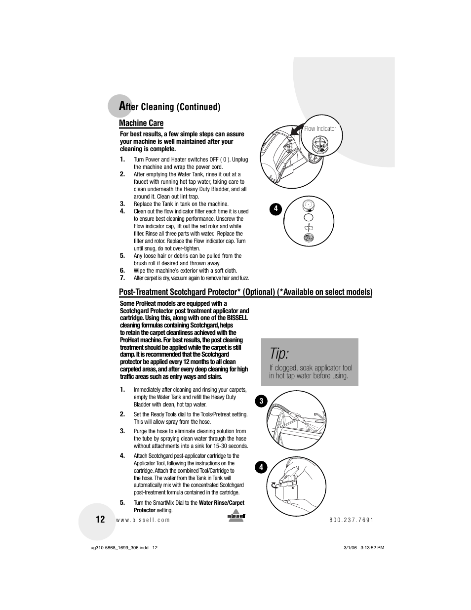 Fter cleaning (continued) | Bissell 1699 User Manual | Page 12 / 20