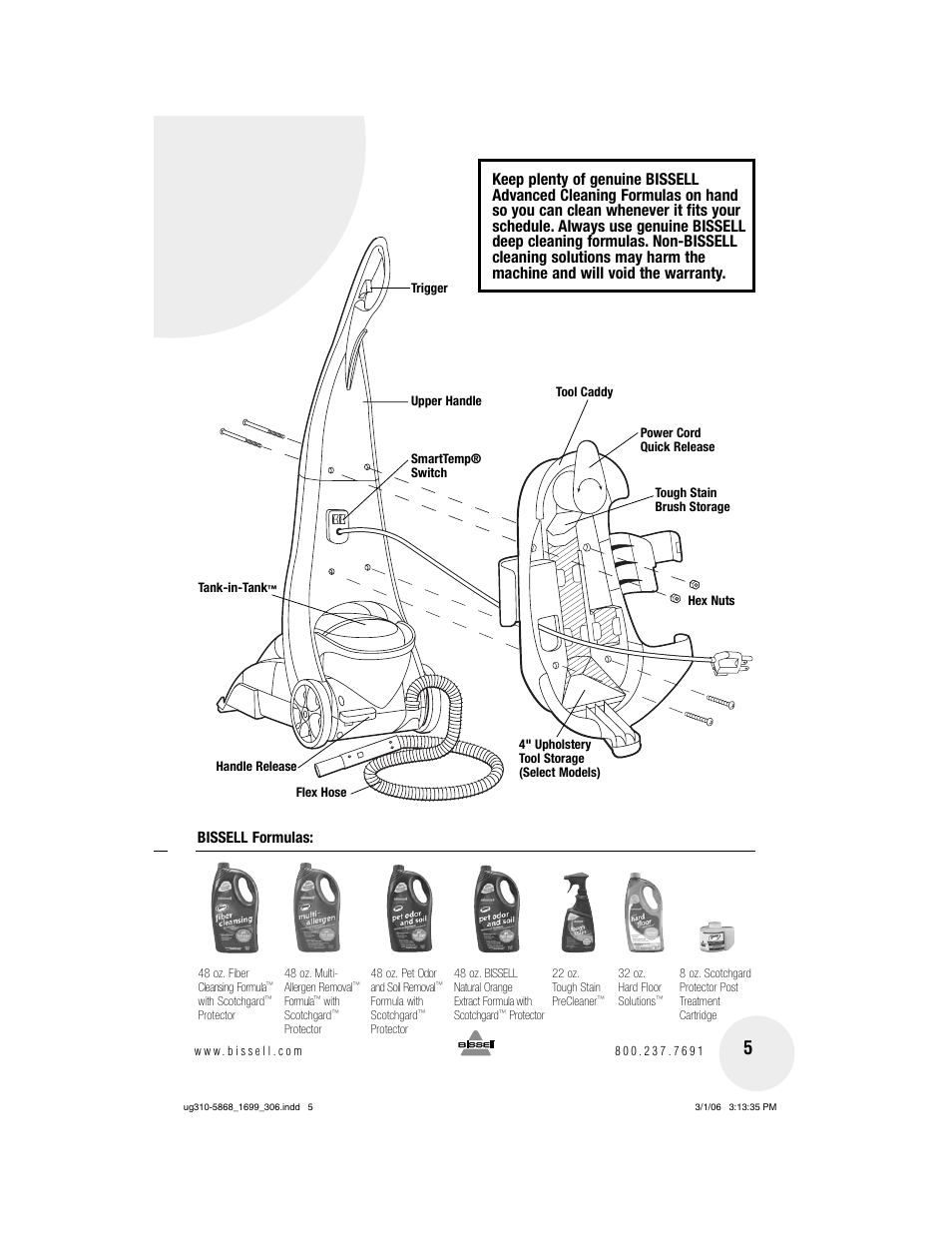 Bissell 1699 User Manual | Page 5 / 20