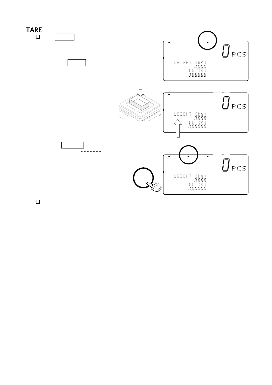 881 pcs, Tare | A&D Weighing FC-500Si User Manual | Page 13 / 86