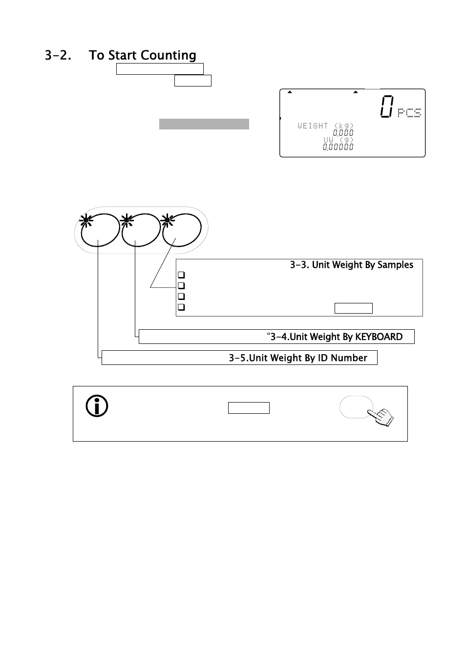 881 pcs, 2. to start counting | A&D Weighing FC-500Si User Manual | Page 14 / 86