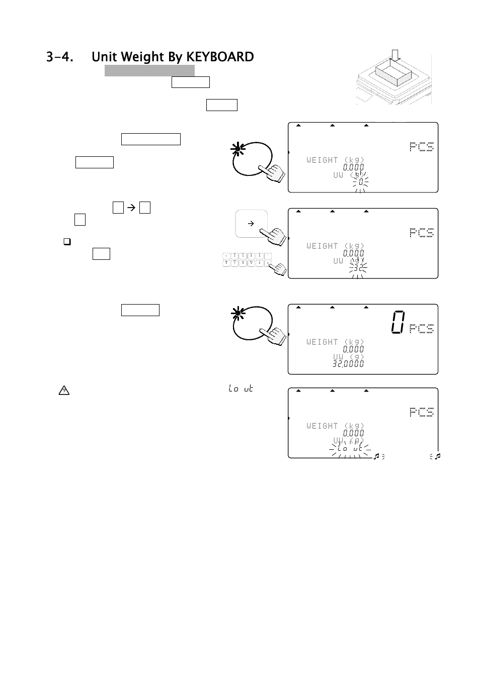 881 pcs, 4. unit weight by keyboard | A&D Weighing FC-500Si User Manual | Page 19 / 86