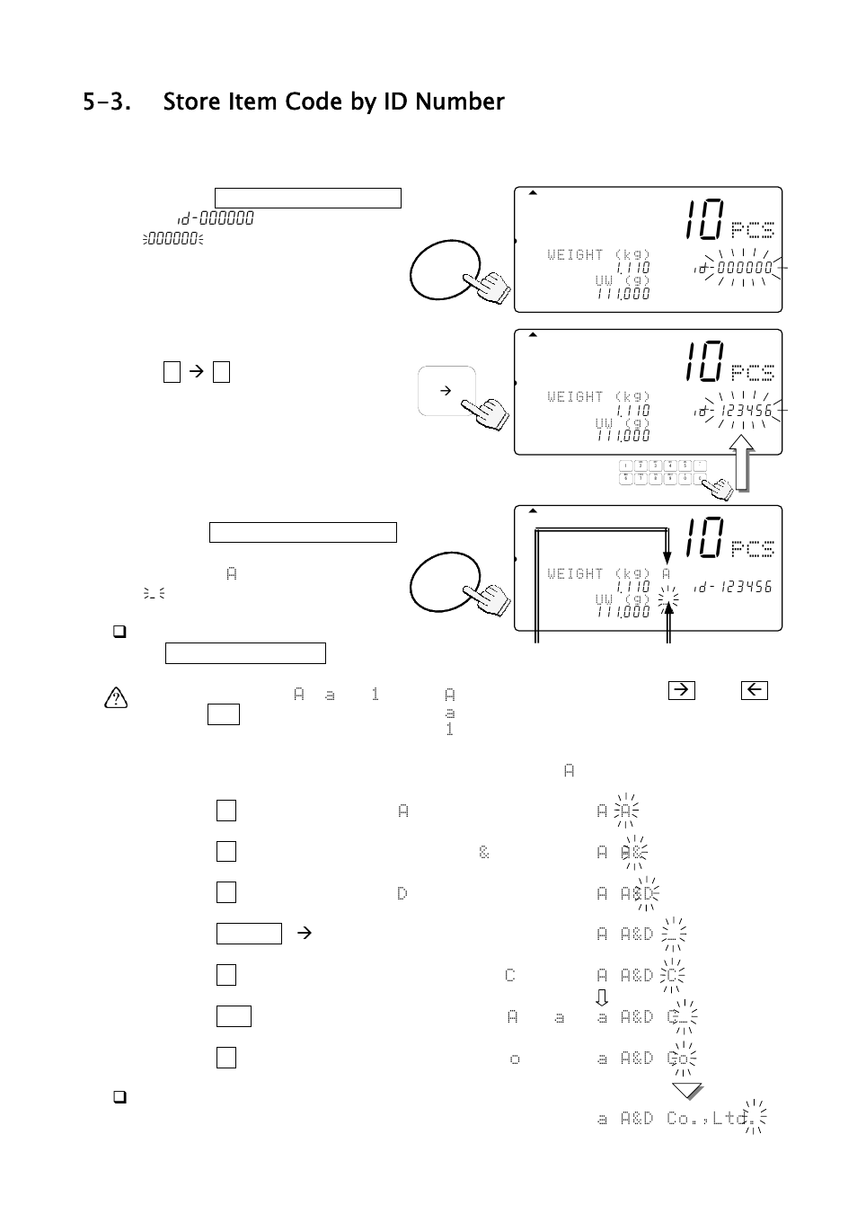 881 pcs, 3. store item code by id number | A&D Weighing FC-500Si User Manual | Page 25 / 86