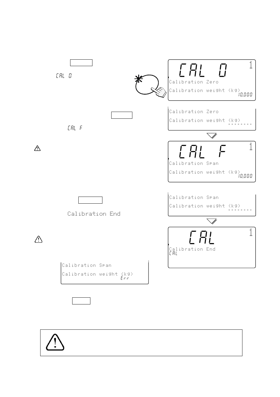 8 cal l 0 0, 8 cal l f 0, 88 cal 10 | 88 1 pcs | A&D Weighing FC-500Si User Manual | Page 34 / 86