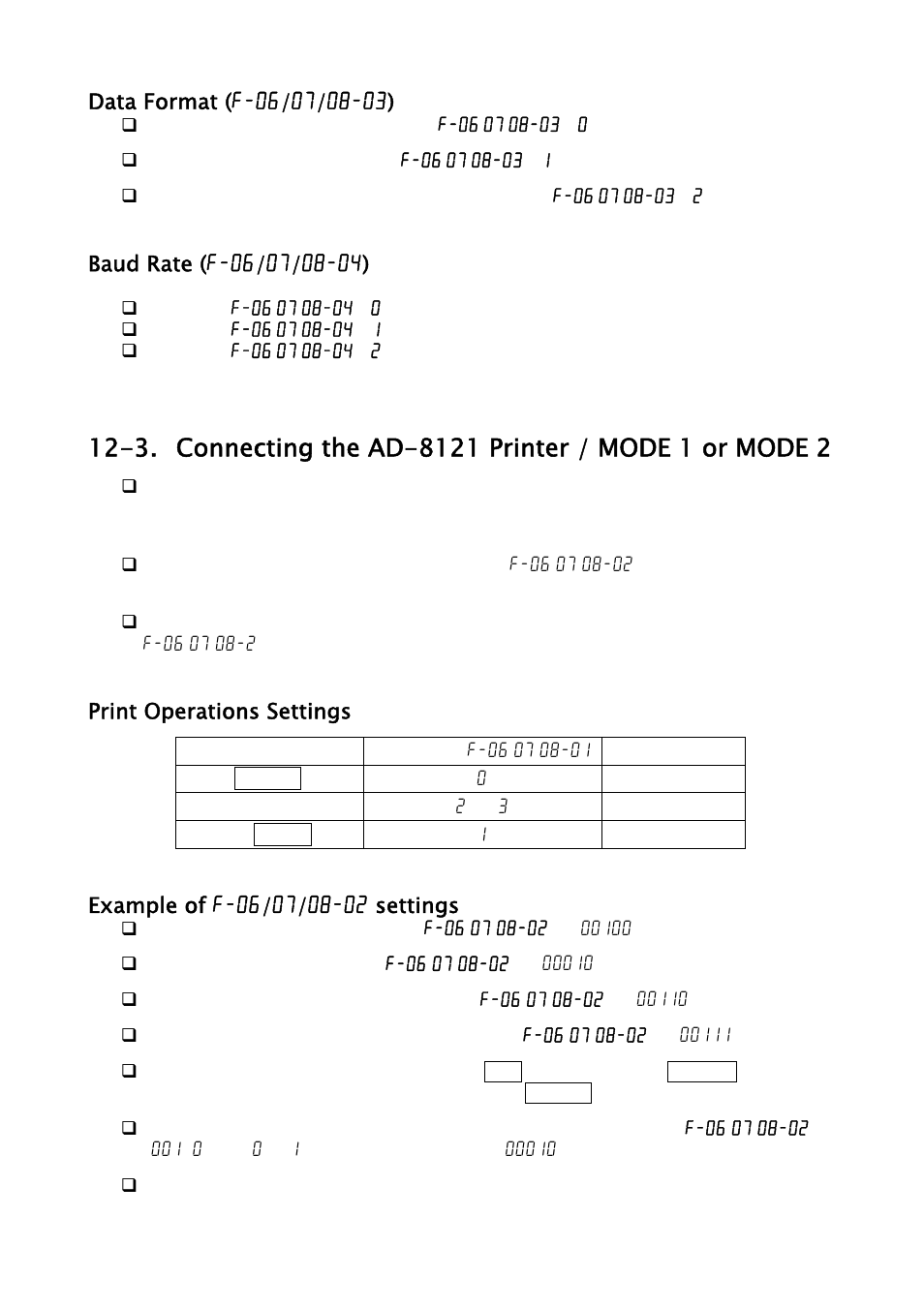 Print operations settings | A&D Weighing FC-500Si User Manual | Page 50 / 86