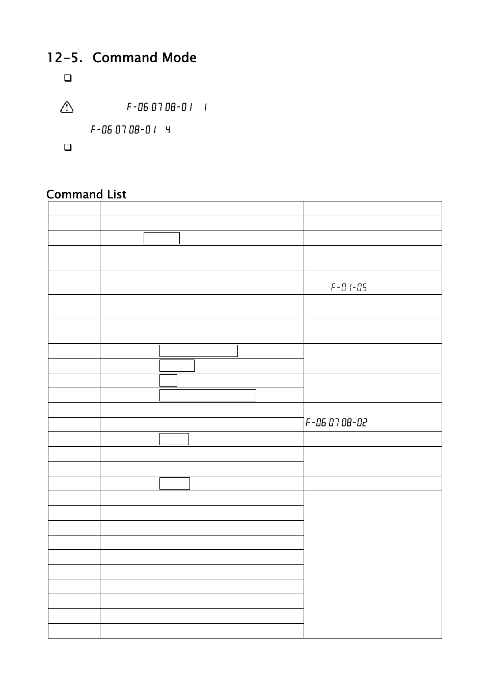 5. command mode, Command list | A&D Weighing FC-500Si User Manual | Page 52 / 86