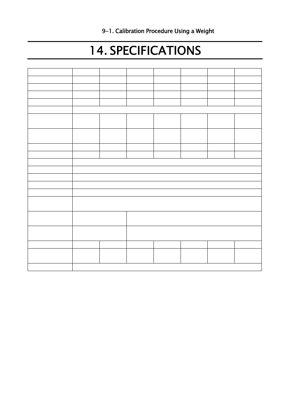 Specifications | A&D Weighing FC-500Si User Manual | Page 75 / 86