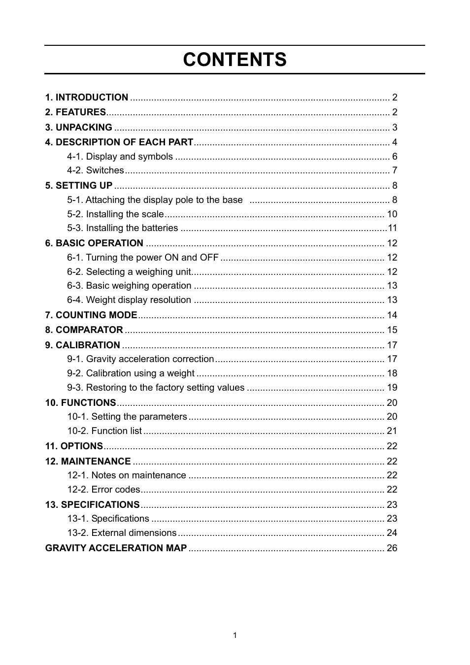 A&D Weighing SE-150KAL User Manual | Page 3 / 29