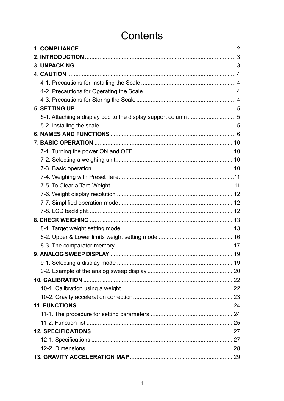 A&D Weighing FS-30Ki User Manual | Page 3 / 36