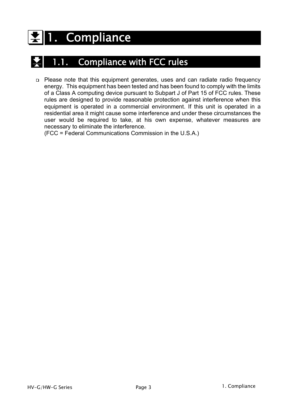 Compliance, Compliance with fcc rules | A&D Weighing HW-1200KGV3 User Manual | Page 5 / 86