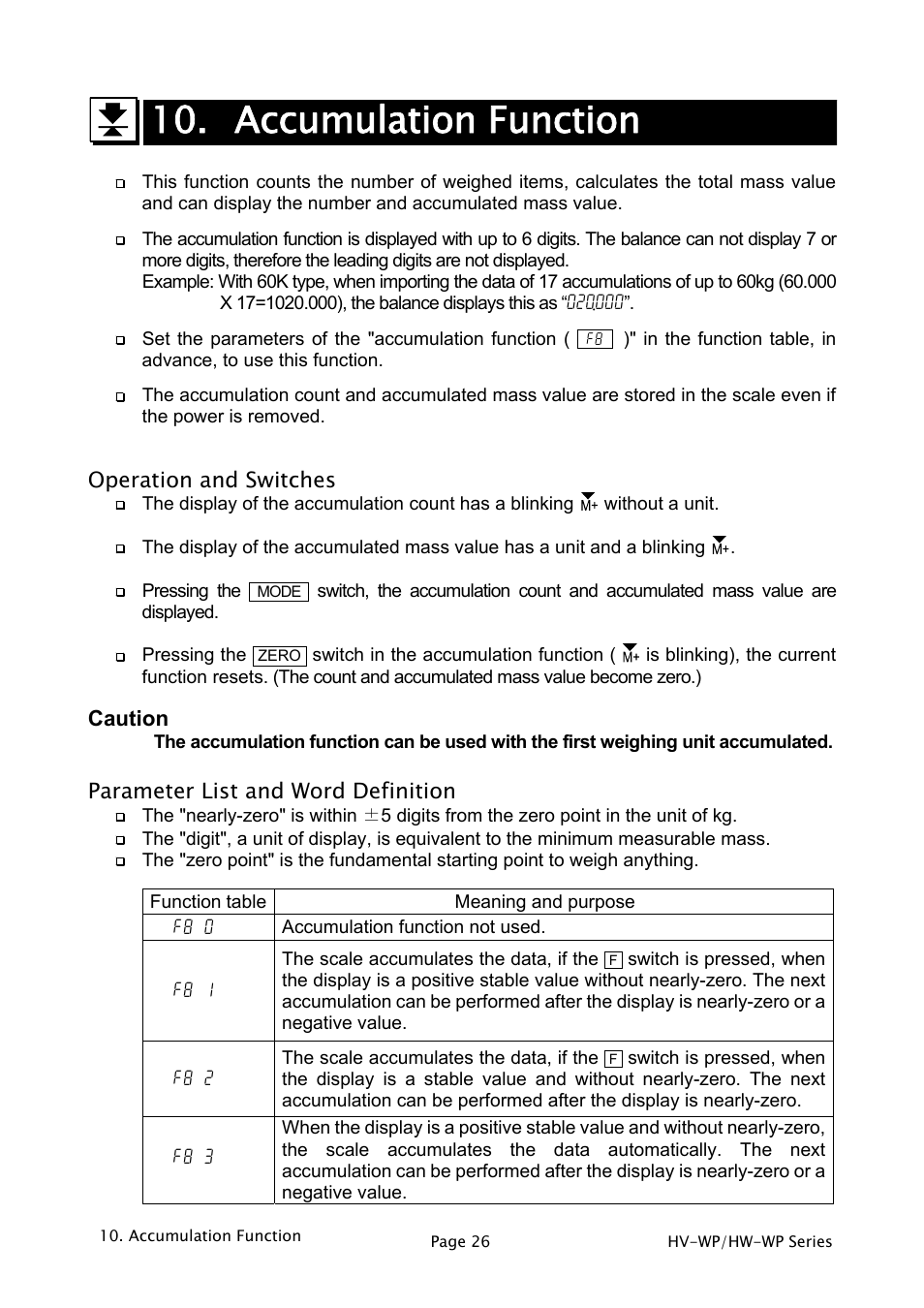 Accumulation function | A&D Weighing HW-200KV-WP User Manual | Page 28 / 74