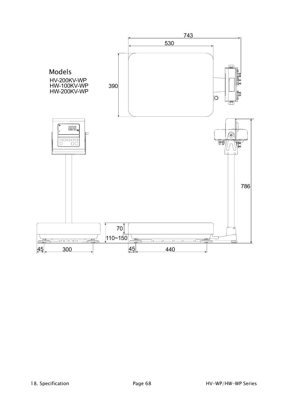 A&D Weighing HW-200KV-WP User Manual | Page 70 / 74