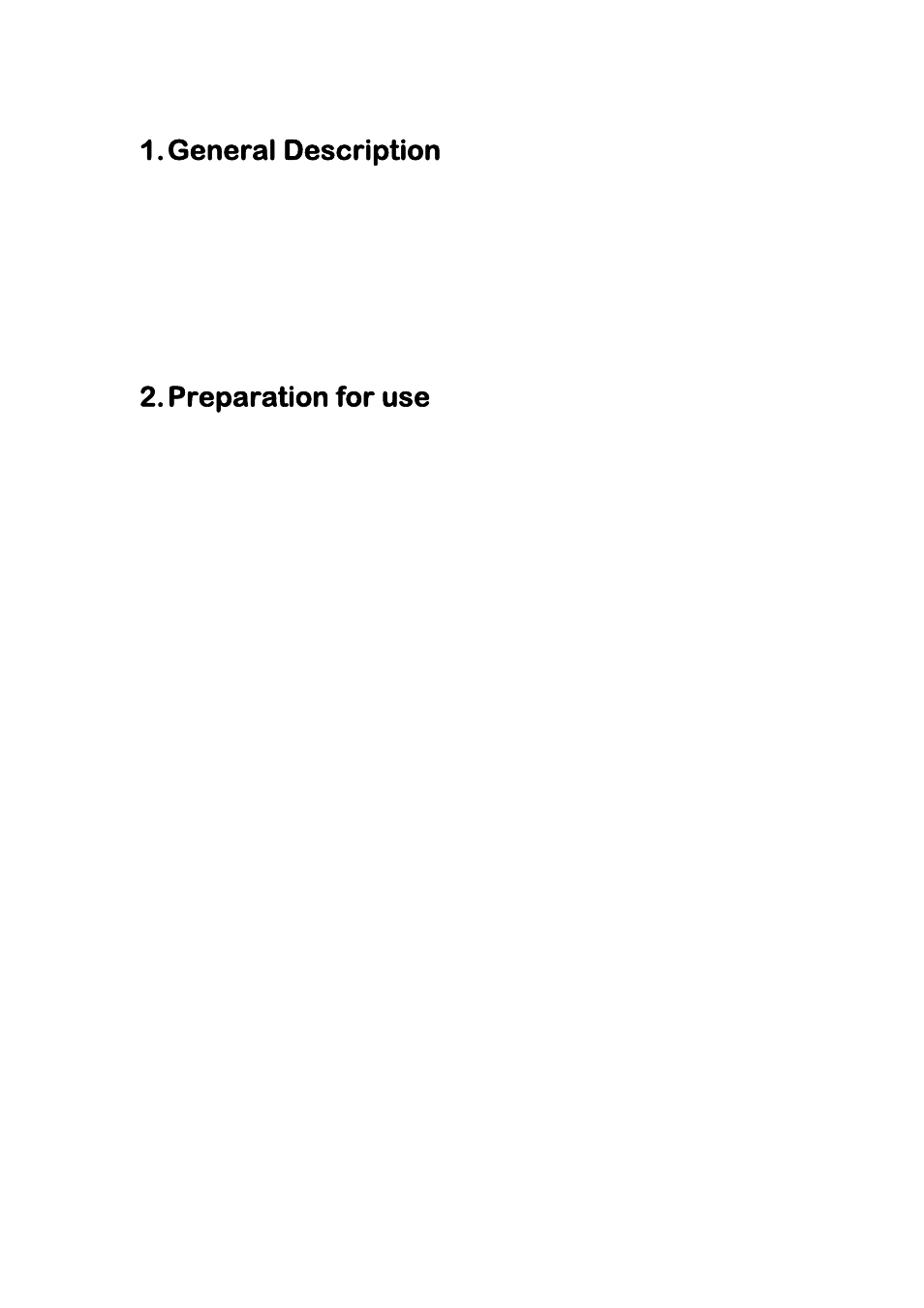 General description, Preparation for use | A&D Weighing HVL-CS User Manual | Page 3 / 9