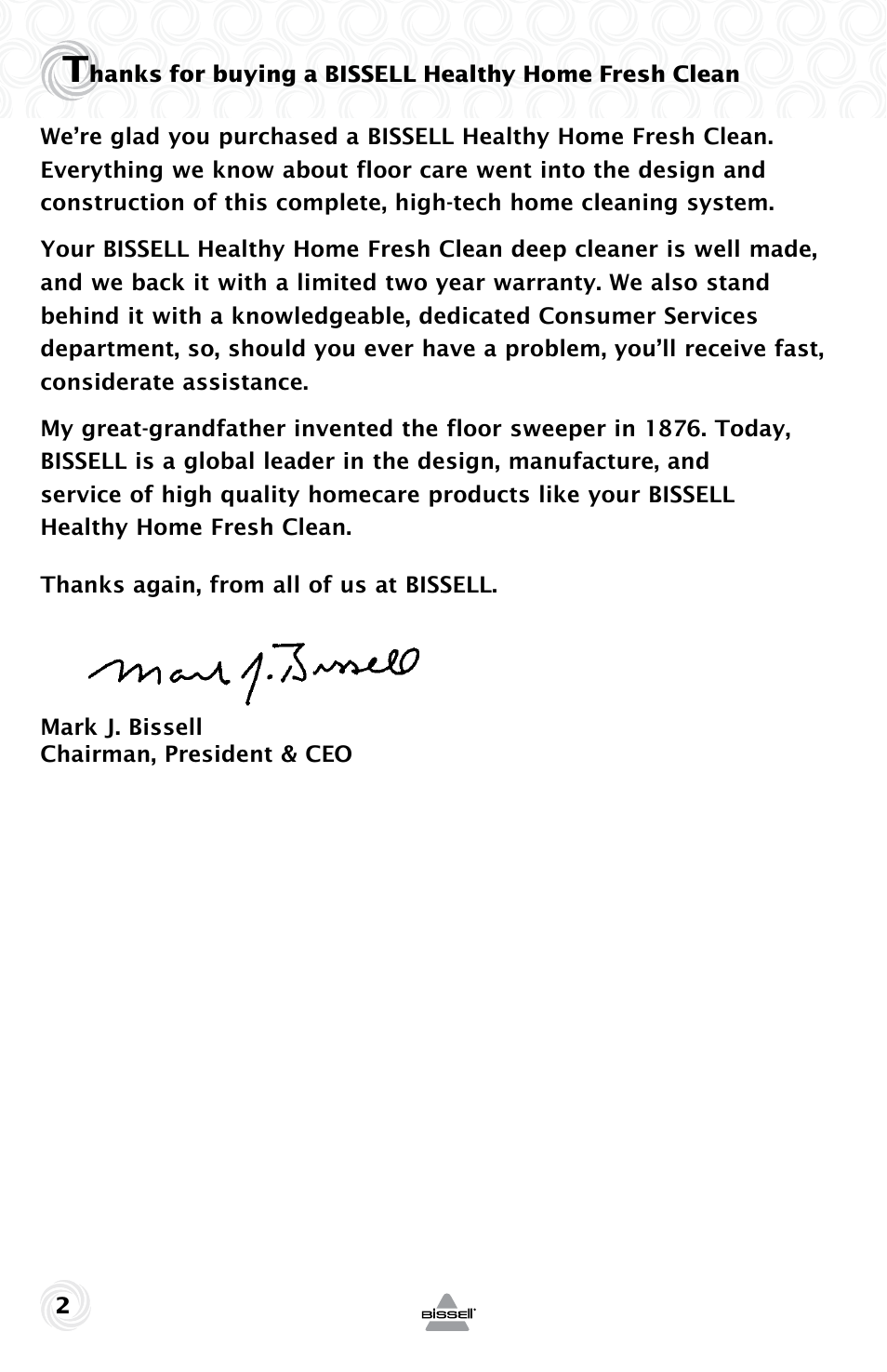 Bissell 83V5 User Manual | Page 2 / 20