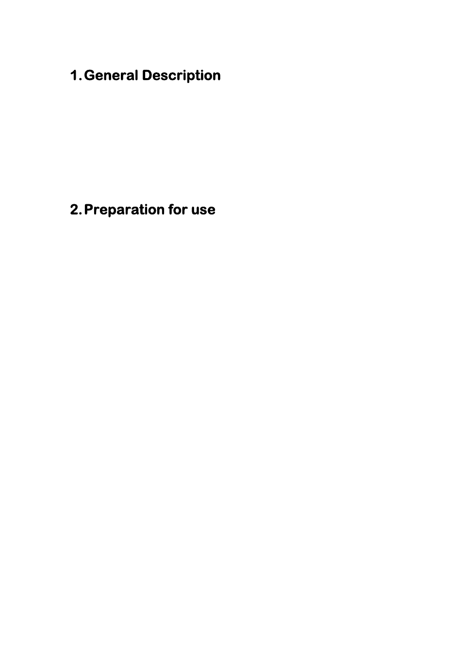 General description, Preparation for use | A&D Weighing PW-200 User Manual | Page 3 / 7