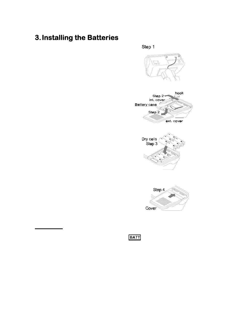 Installing the batteries | A&D Weighing PW-200 User Manual | Page 4 / 7