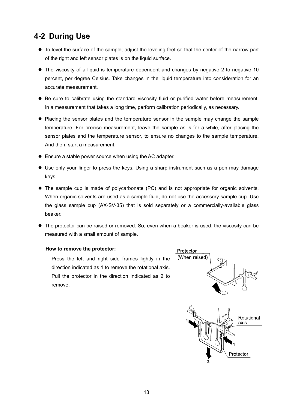 2 during use | A&D Weighing SV-100 User Manual | Page 15 / 66