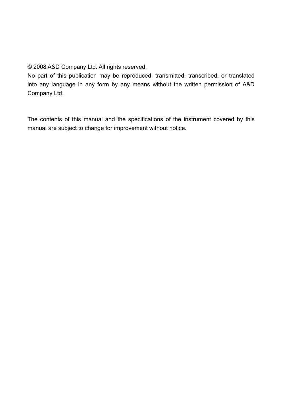 A&D Weighing SV-100 User Manual | Page 2 / 66