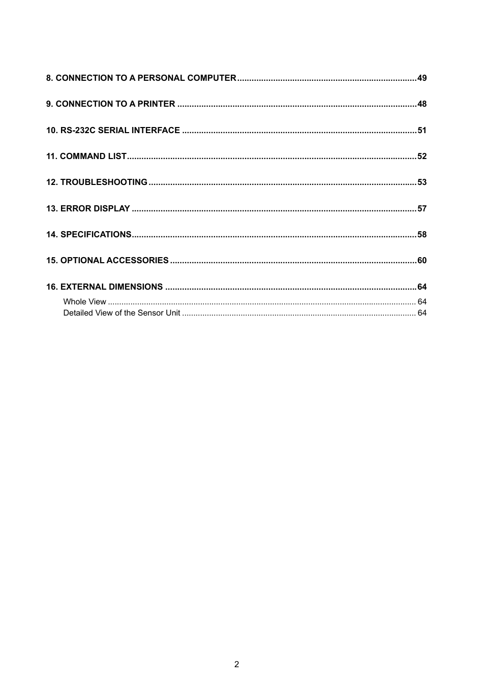 A&D Weighing SV-100 User Manual | Page 4 / 66