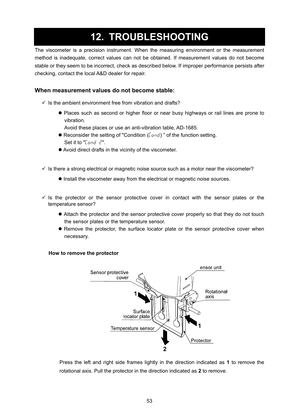 Troubleshooting | A&D Weighing SV-100 User Manual | Page 55 / 66