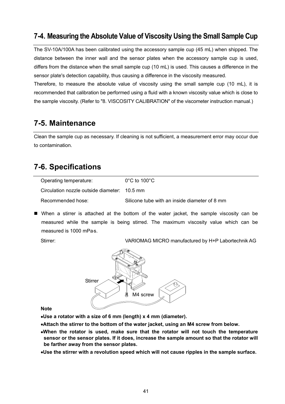 5. maintenance, 6. specifications | A&D Weighing SV-100H User Manual | Page 43 / 102