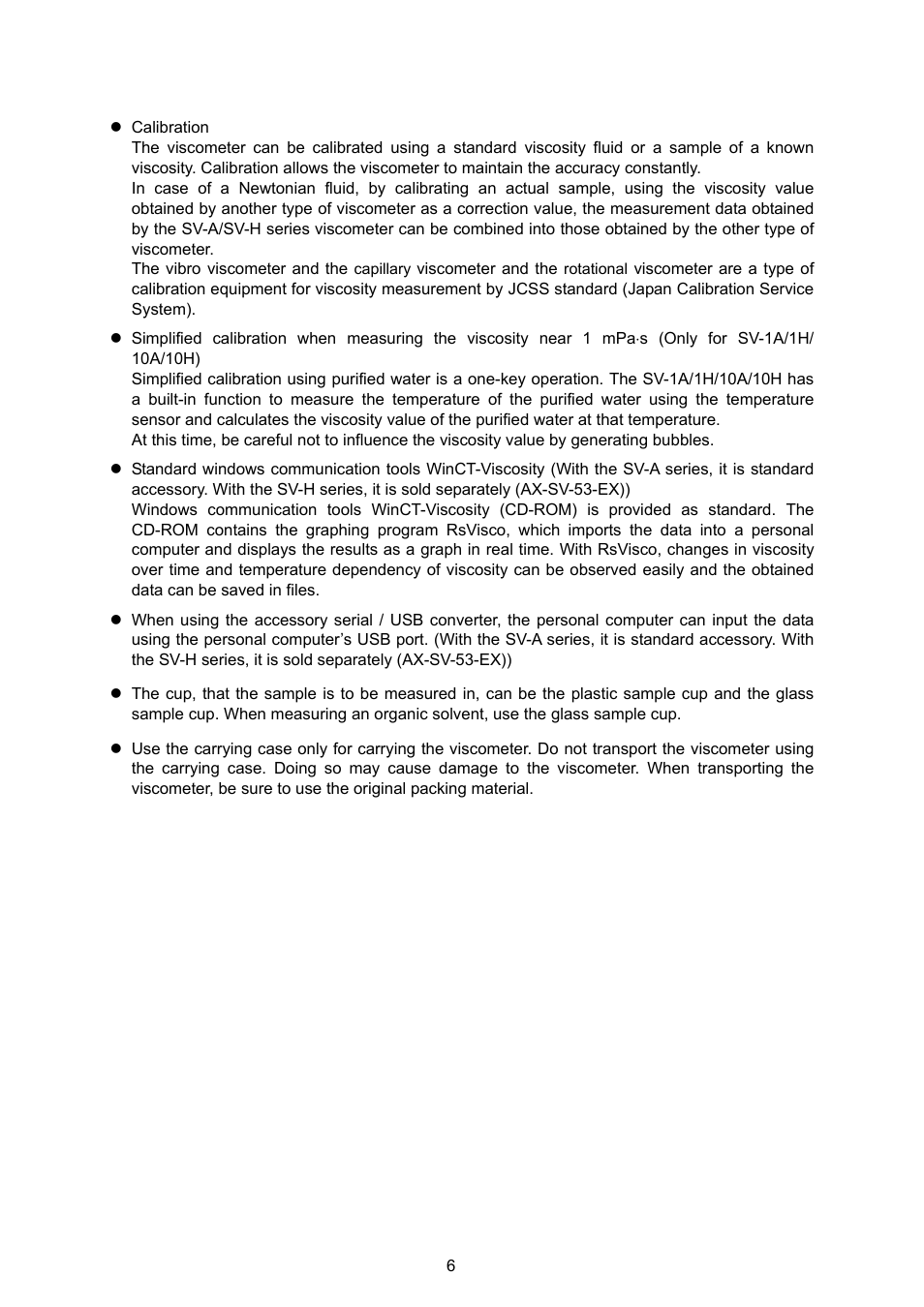 A&D Weighing SV-100H User Manual | Page 8 / 102