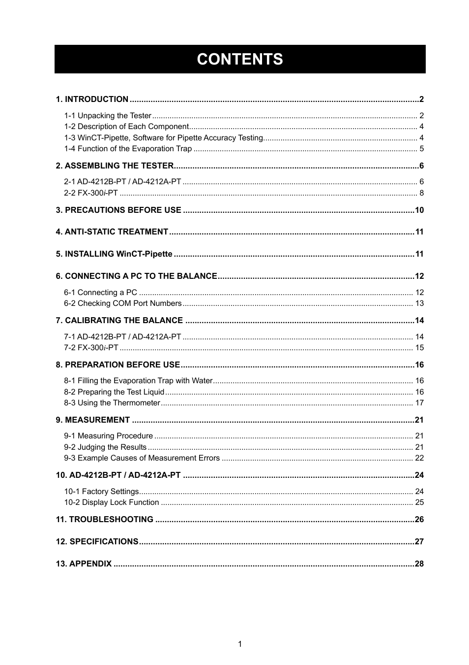 A&D Weighing FX-300i-PT User Manual | Page 3 / 30
