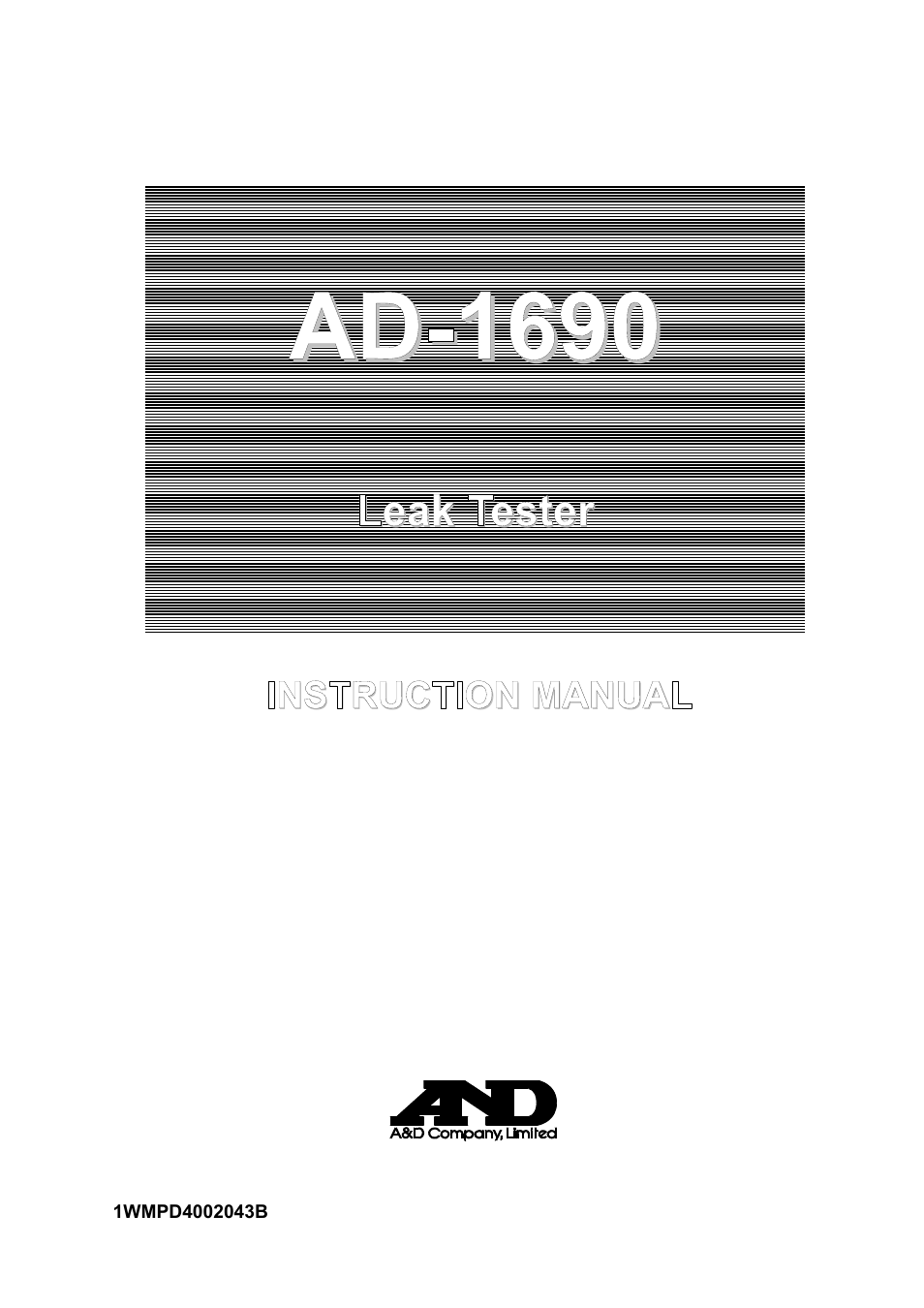 A&D Weighing AD-1690 User Manual | 25 pages