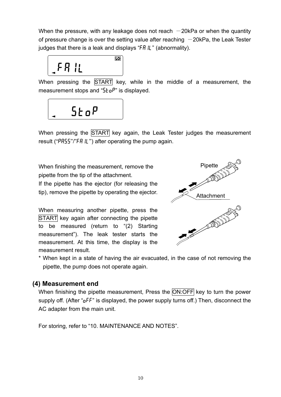 4) measurement end | A&D Weighing AD-1690 User Manual | Page 12 / 25