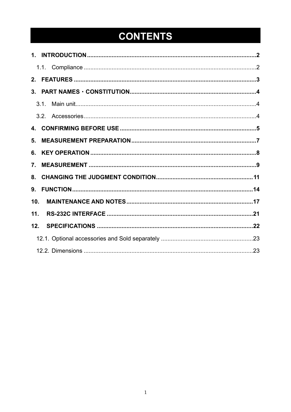 A&D Weighing AD-1690 User Manual | Page 3 / 25