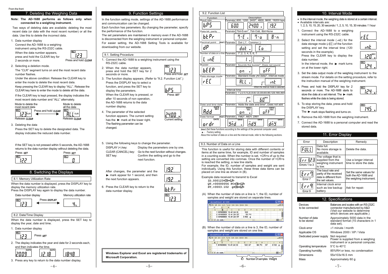 A&D Weighing AD-1688 User Manual | Page 2 / 2