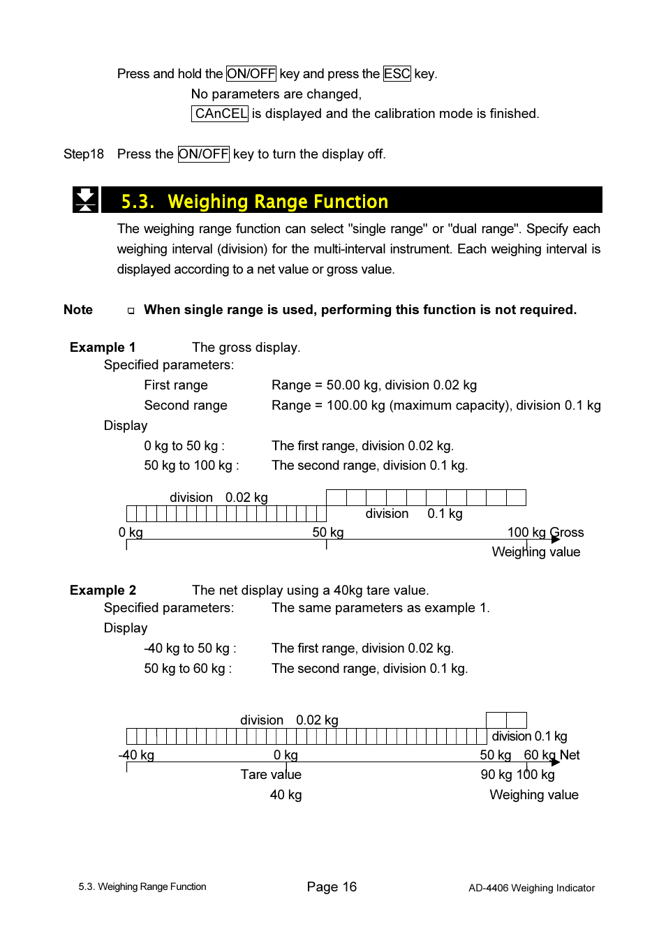 A&D Weighing AD-4406 User Manual | Page 18 / 62