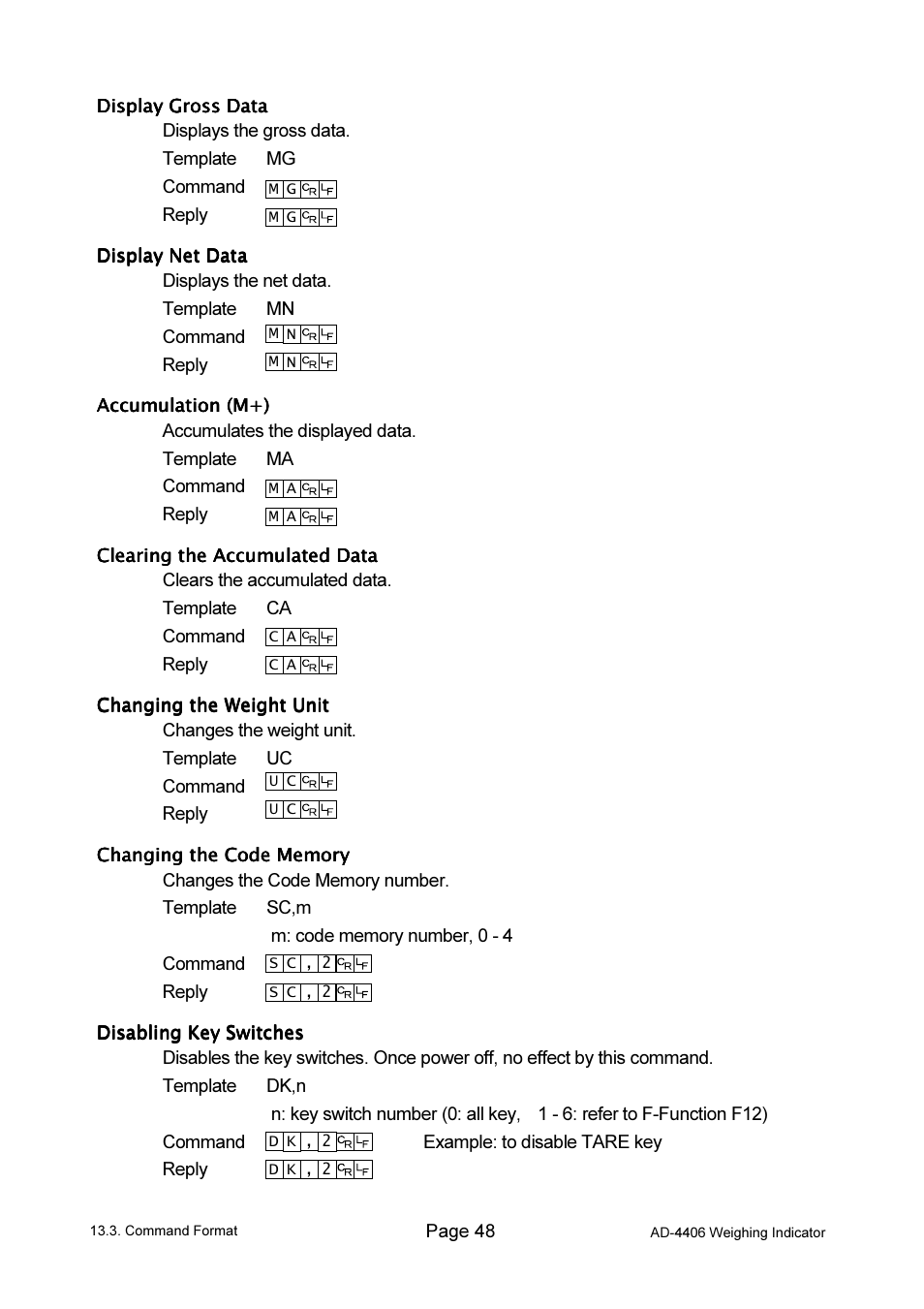 A&D Weighing AD-4406 User Manual | Page 50 / 62