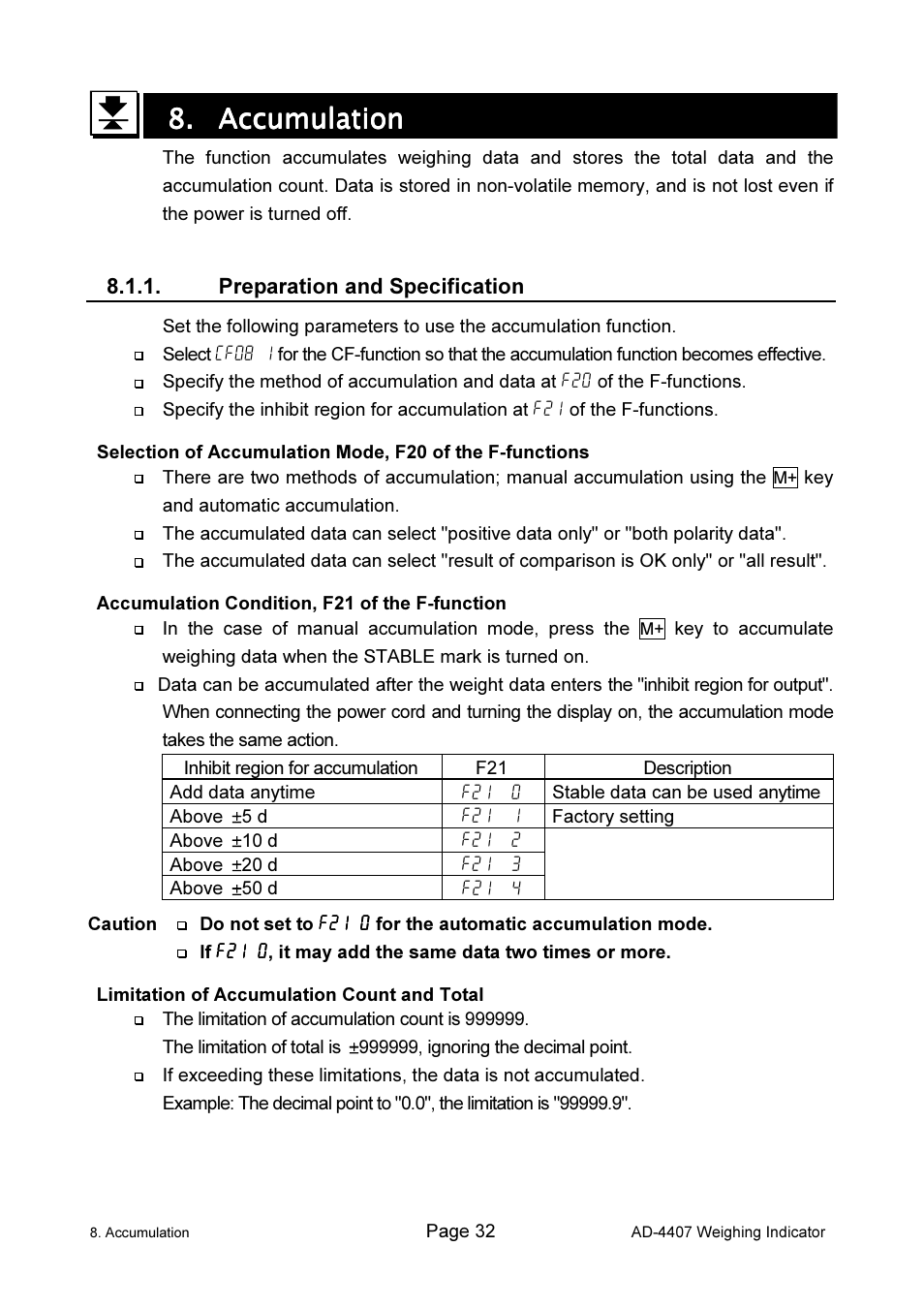 A&D Weighing AD-4407 User Manual | Page 34 / 66