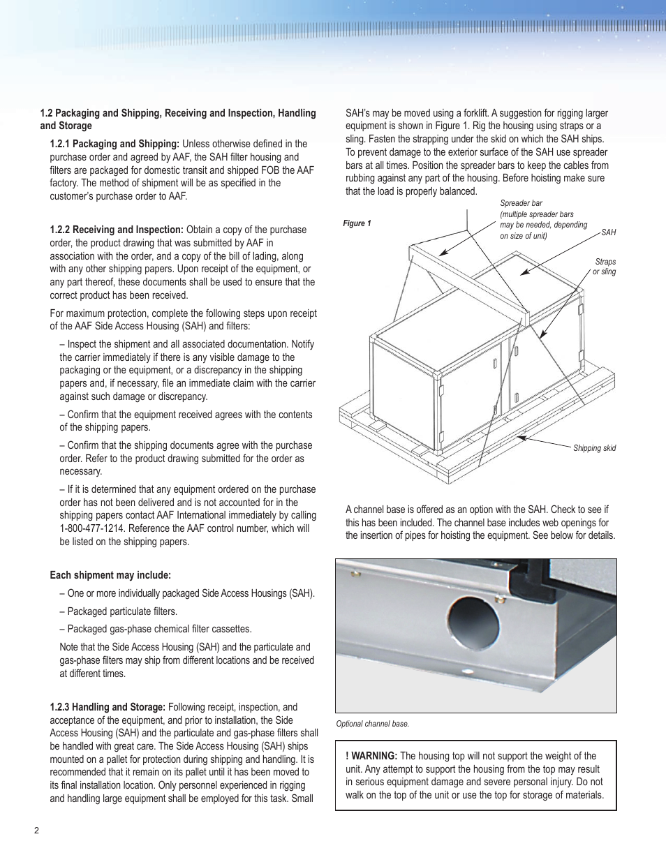 AAF International SAH User Manual | Page 2 / 20