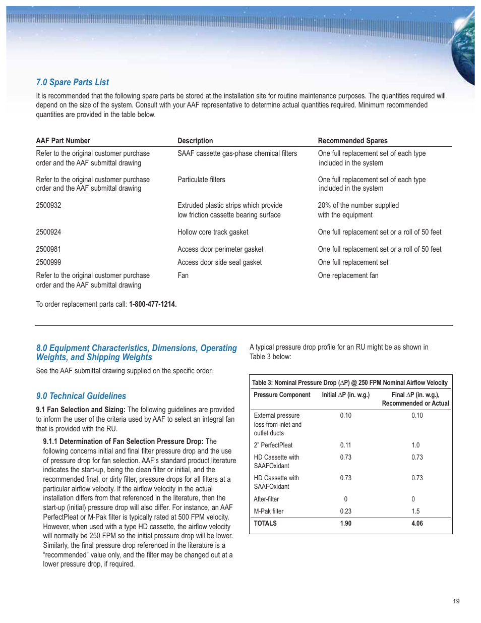 AAF International PRU User Manual | Page 19 / 20