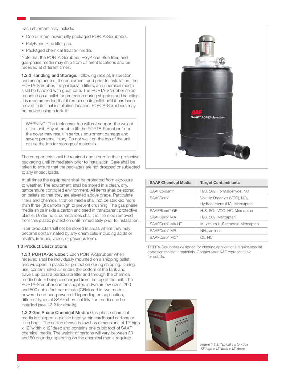 AAF International PORTA Scrubber User Manual | Page 2 / 8