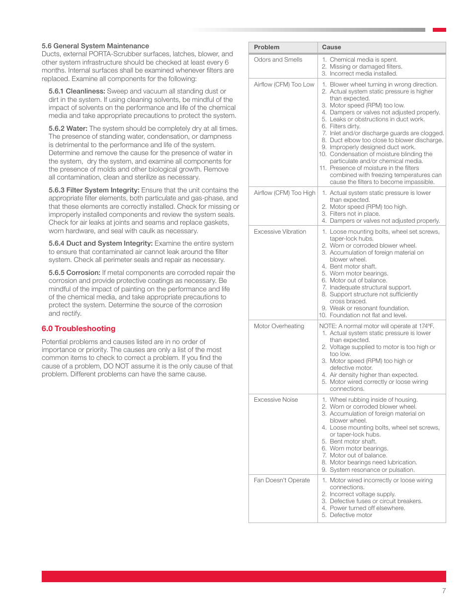 AAF International PORTA Scrubber User Manual | Page 7 / 8