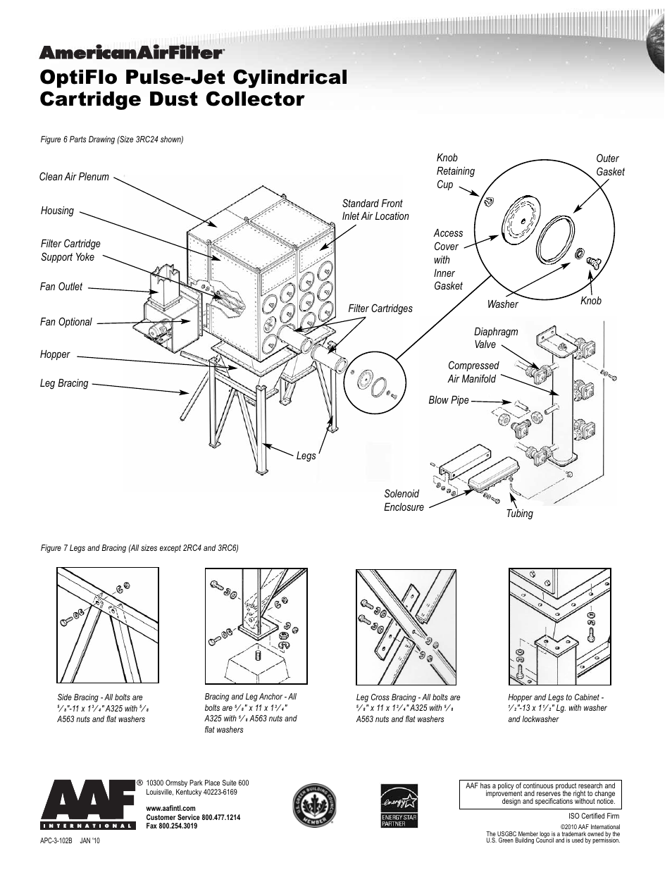 AAF International OptiFlo Cartridge Collector User Manual | Page 8 / 8