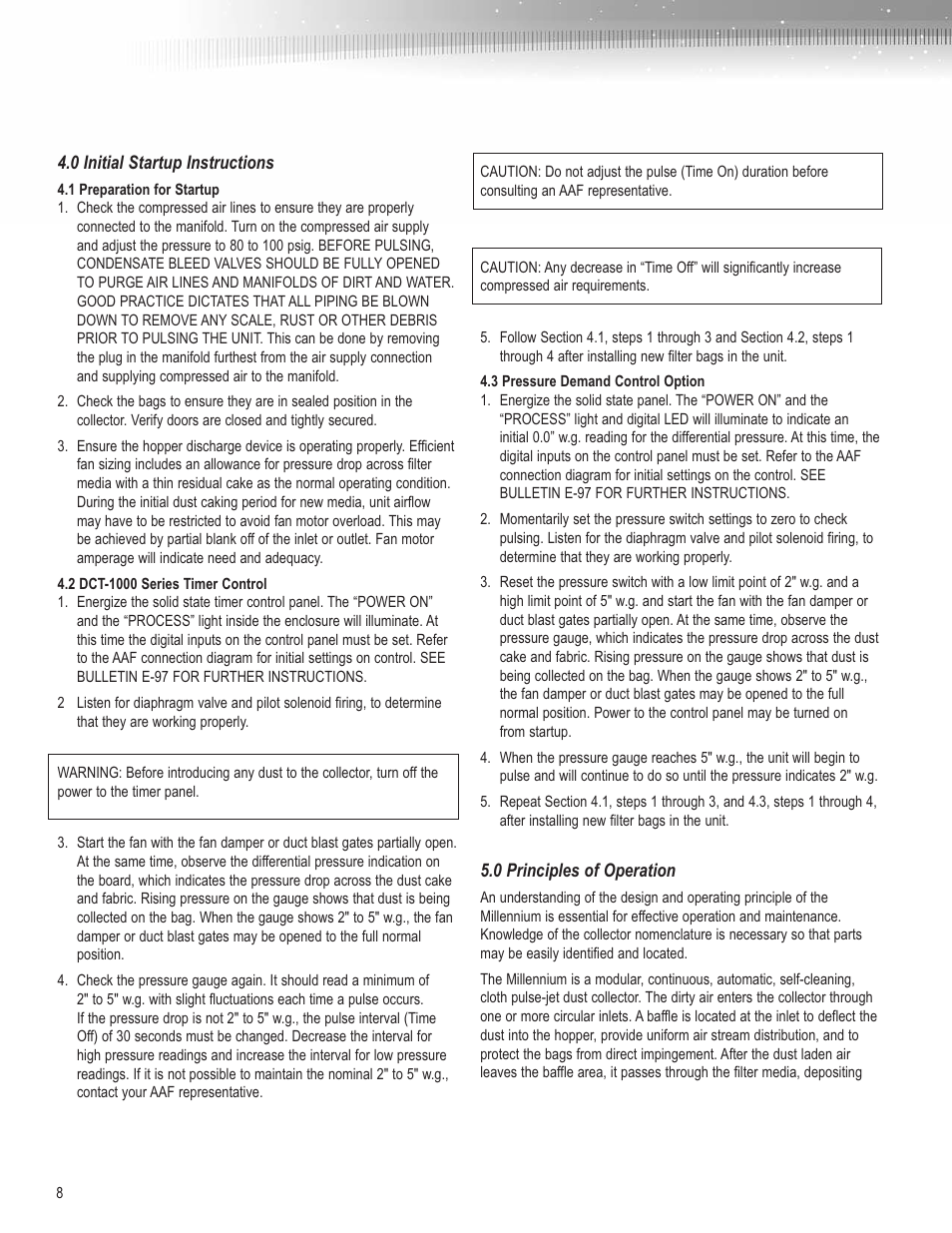AAF International Millennium User Manual | Page 8 / 12