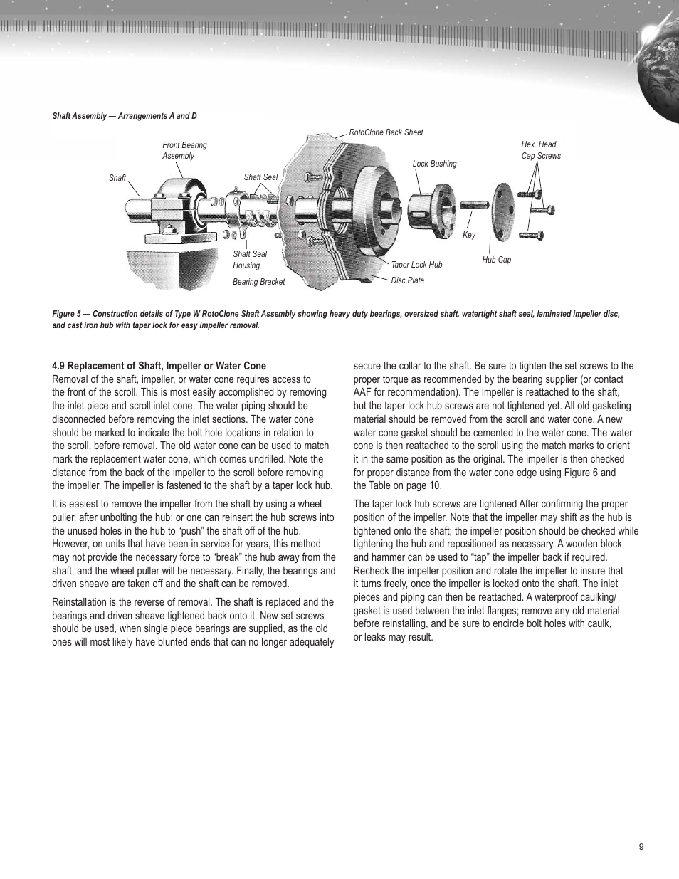 AAF International Type W RotoClone User Manual | Page 9 / 16